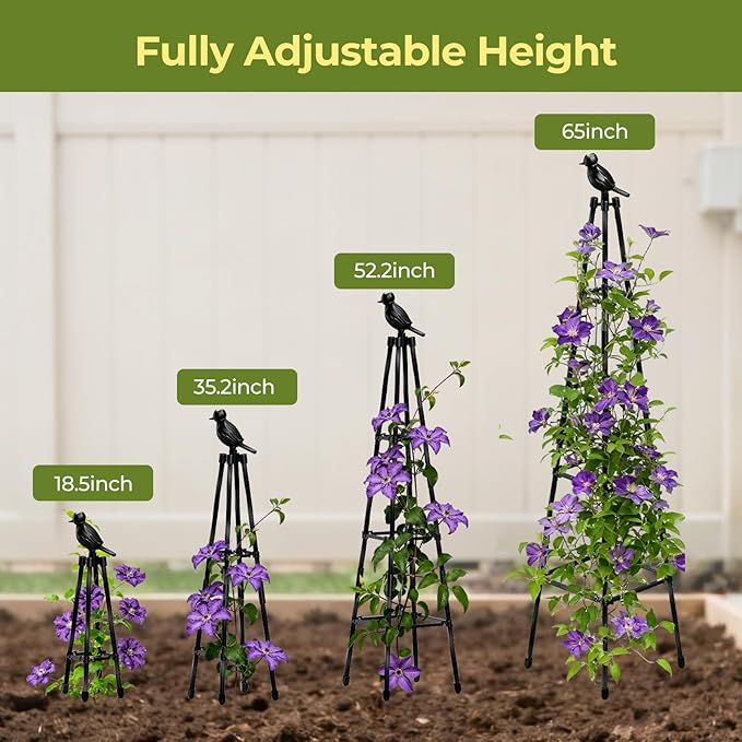 4 Pack Garden Trellis for Climbing Plants Outdoors, Vegetables - Image 3