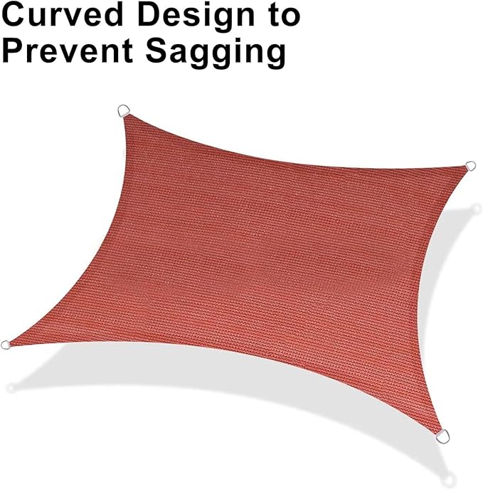 LOVE STORY Custom Size 10'x15' Terra Red Sun Shade Sail Rectangle UV Block - Image 6