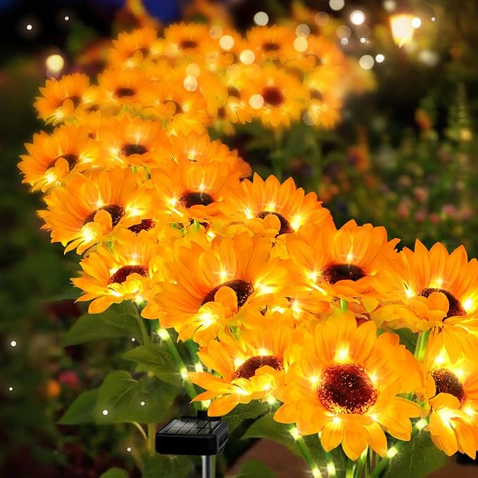 Solar Sunflower Lights 6 Pack - Image 4