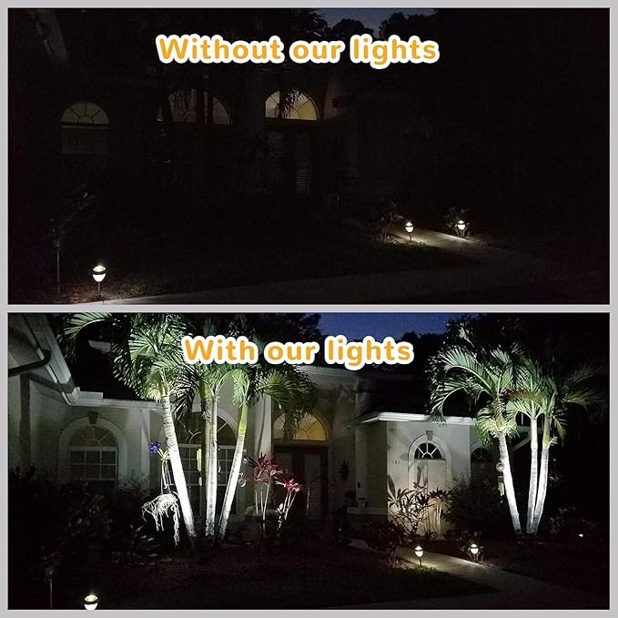 URPOWER Solar Lights Outdoor, 2-in-1 Waterproof Adjustable Solar Spotlights - Image 4