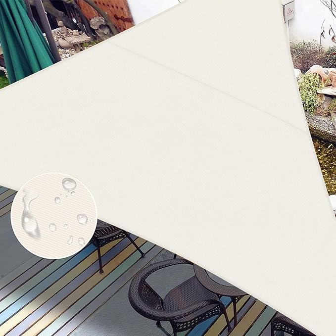 LOVE STORY Right Triangle 8'x11'x13.6' Waterproof Sun Shade Sail Canopy UV Block by LOVESTORY