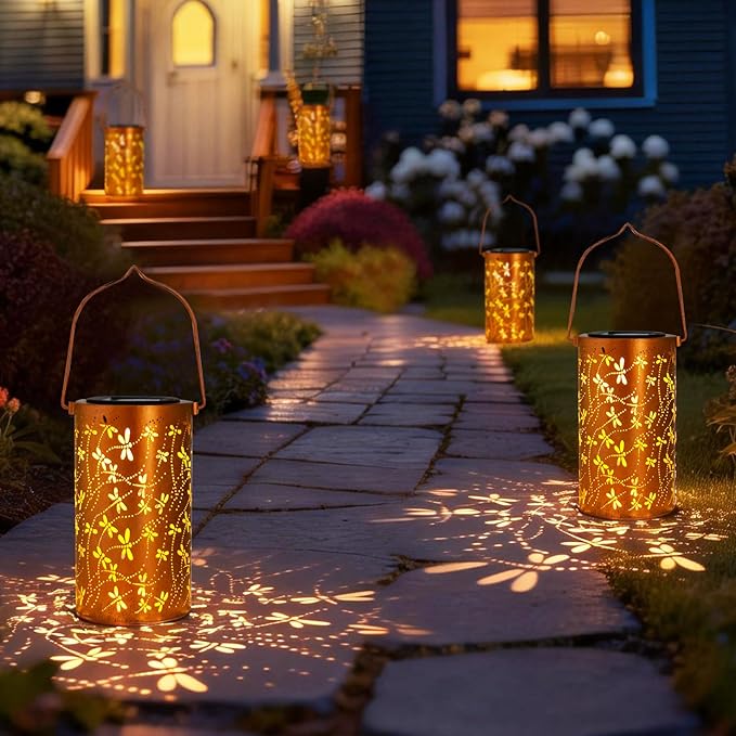 Birthday Gifts for Women Mom Grandma Ladies Solar Lanterns Outdoor Hanging - Image 8
