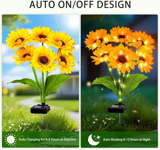 Solar Sunflower Lights 6 Pack - Image 6