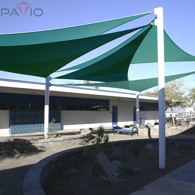 Patio Paradise 21' x 21' x 21' Sun Shade Sail Triangle Canopy Shade Cloth - Image 6