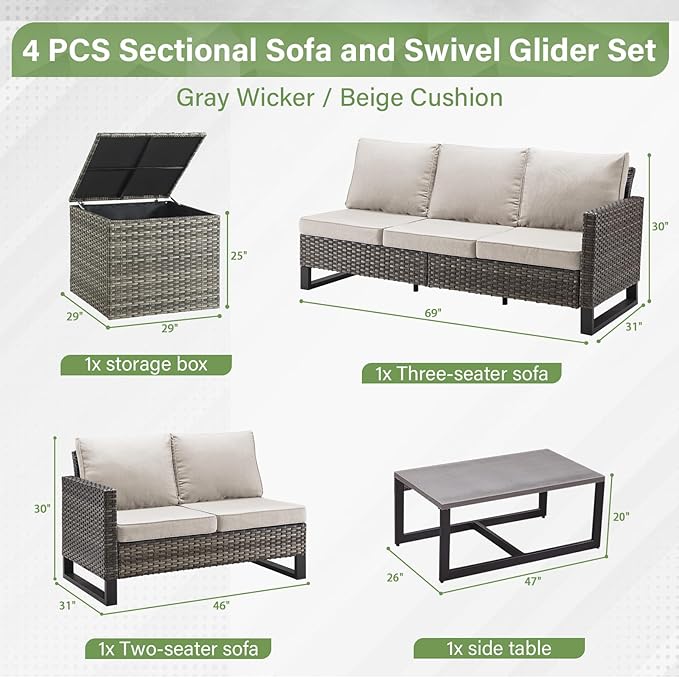 Belord 5-Seater Patio Conversation Set - Image 2