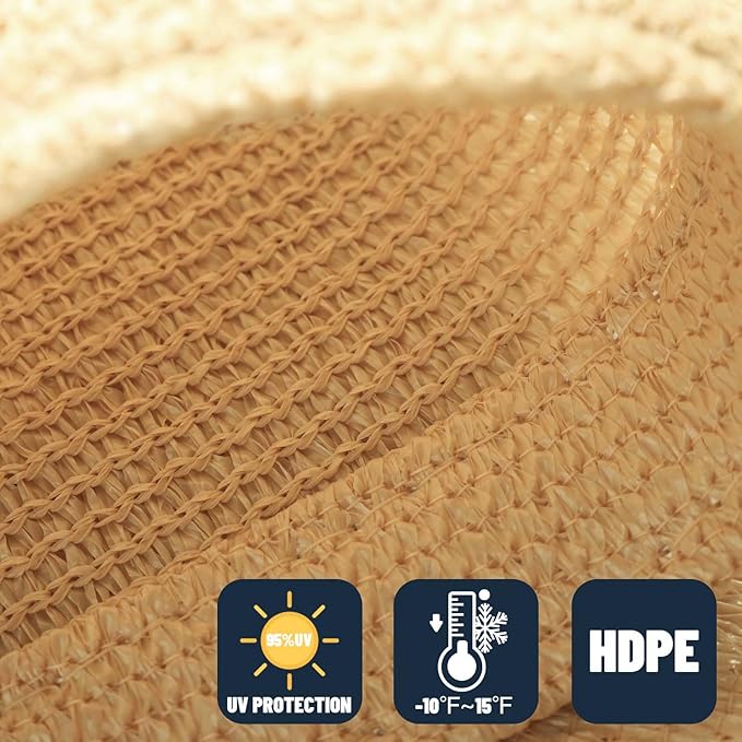 SUNNY GUARD Custom Size 12'x22' Rectangle Sand UV Block Sunshade - Image 4