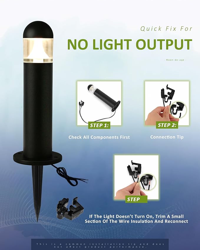 2 Pack Low Voltage Landscape Pathway Lights, 12V LED Bollard Light IP67 - Image 8