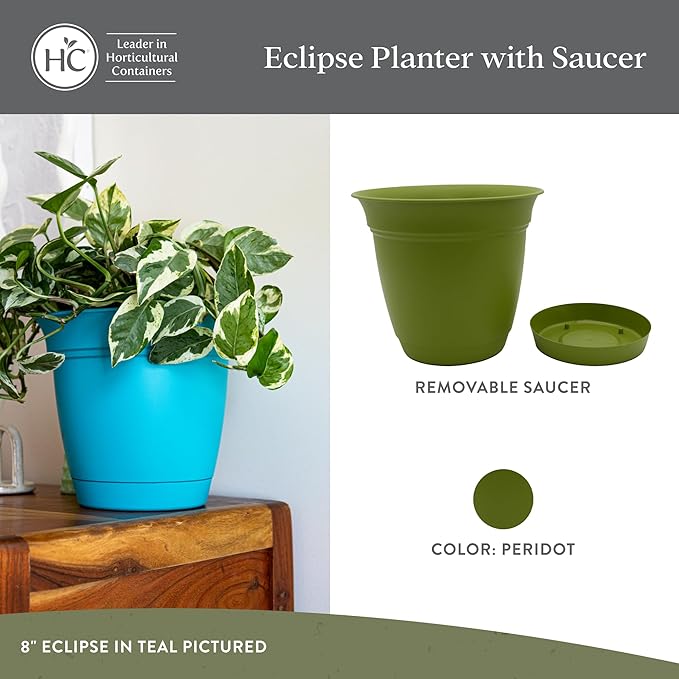 The HC Companies 12 Inch Eclipse Round Planter Pots - Image 2