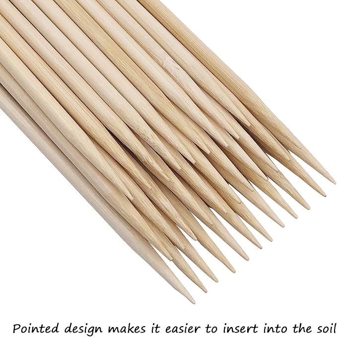 Bamboo Plant Stakes, HAINANSTRY Wood Plant Supports, Natural Bamboo Sticks - Image 4
