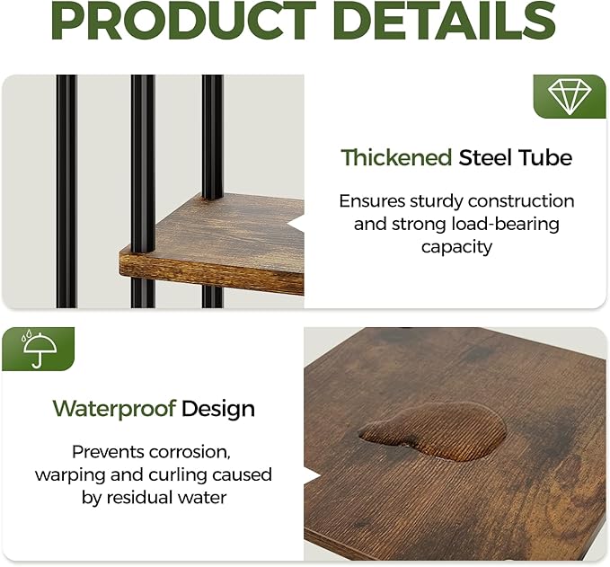 Bamworld Tall Plant Stand Indoor, 7 Tier Plant Shelf - Image 5