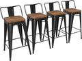 Yongchuang 26" Metal Bar Stools Set of 4 Counter Height Barstools by YongchuangInternational