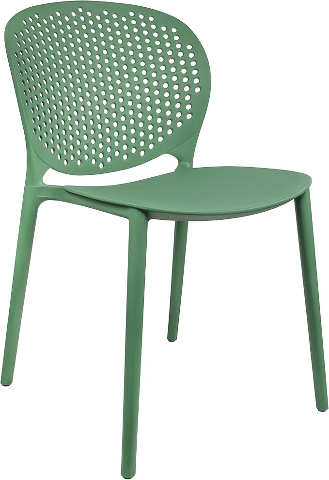 2xhome Set of 3 Patio Dining Chairs | Modern Stackable Outdoor Pool Side Chair - Image 7