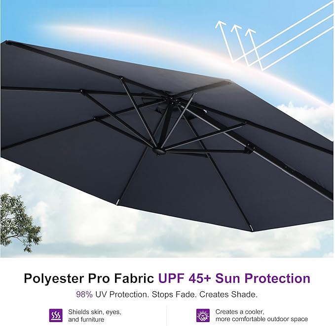 PURPLE LEAF 11 Feet Patio Umbrella - Image 5