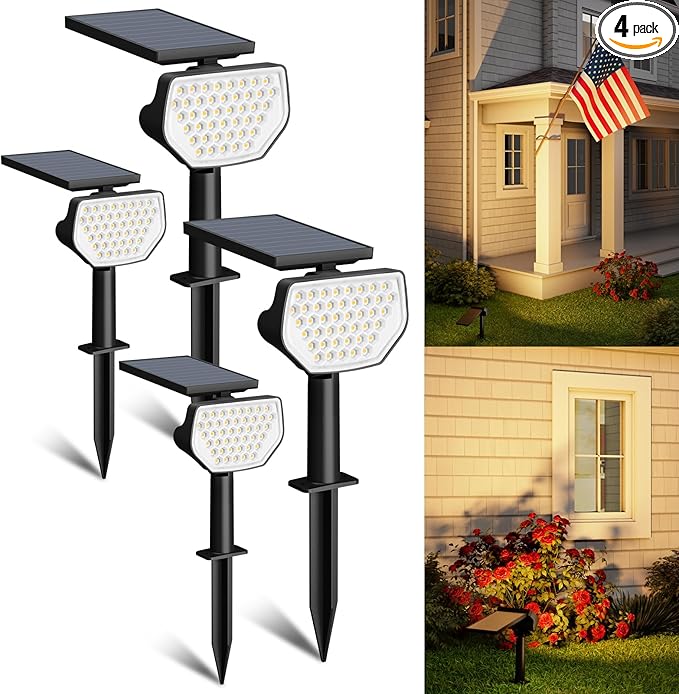 Lepro Solar Decorative Spot Lights 4 Pack, Warm White Accent Lights by Lepro