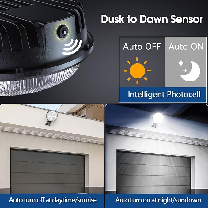 2 Pack 150W LED Barn Light, 20000LM Dusk to Dawn Security Light - Image 3