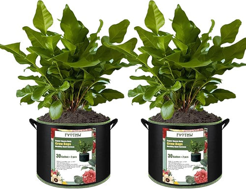 2-Pack 30 Gallon Plant Grow Bags, Thickened Nonwoven Fabric Pots by FVOTNW