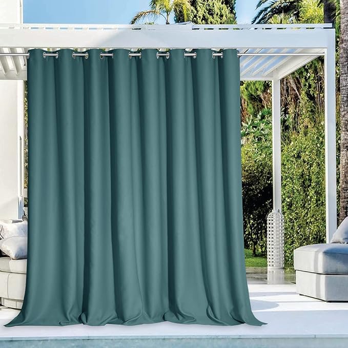 NICETOWN Waterproof Curtain for Patio Extra Wide, Thermal Insulated Grommet by NICETOWN