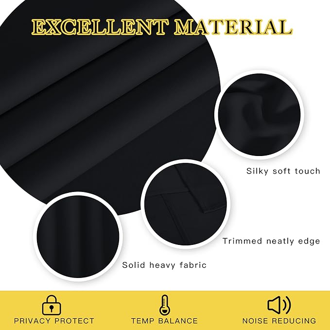 NICETOWN Blackout Patio Curtain Extra Wide and Long W100 x L120, Grommet Top - Image 3