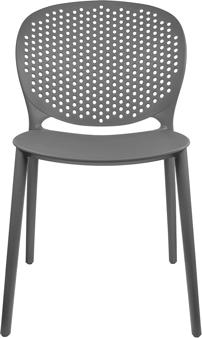 2xhome Patio Dining Chair | Modern Stackable Outdoor Pool Side Chair | Weather by 2xhome