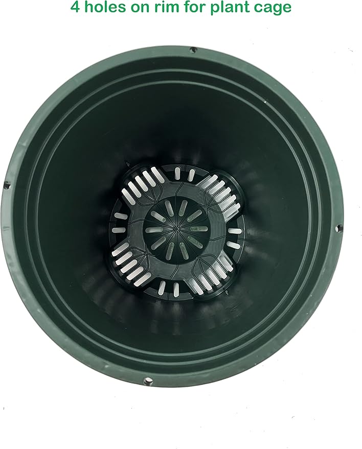 3 Gallon 6-Pack Plant Pots Nursery Pot Green Plastic Planters - Image 3