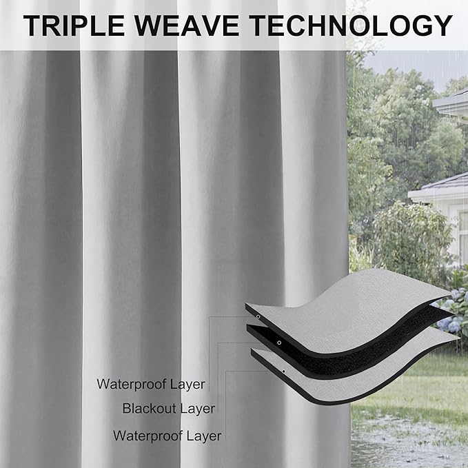RYB HOME Extra Wide Outdoor Curtains - Image 6