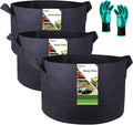 3-Pack 50 Gallon Thickened Plant Grow Bags Large Heavy Duty Fabric Plant Pots by TespherCreationsforYardWorkLawnsCareandGardeningJobsOutdoorActivitiesRVCampingTrips