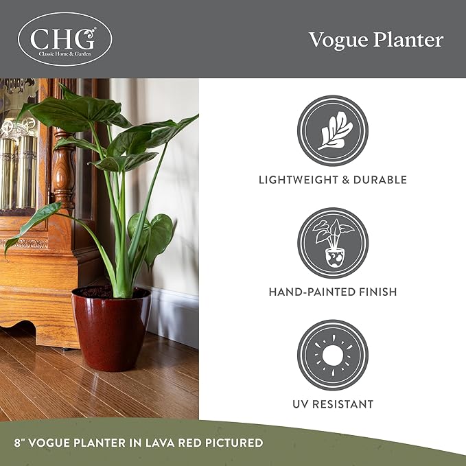 Classic Home and Garden Premiere Collection Planter Vogue, Patina Copper - Image 4