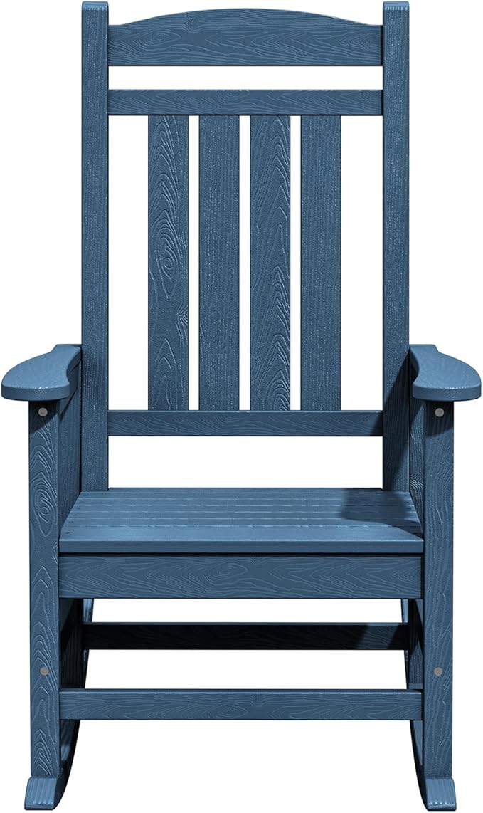 KINGYES Oversized Outdoor Rocking Chair Set of 4, High Density Polyethylene - Image 9