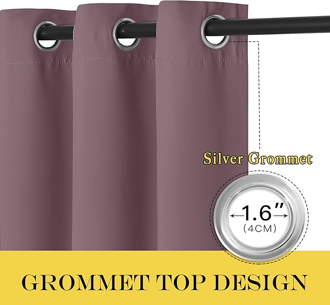 NICETOWN Blackout Drapery Curtain Panel 90 inches Long - Image 4