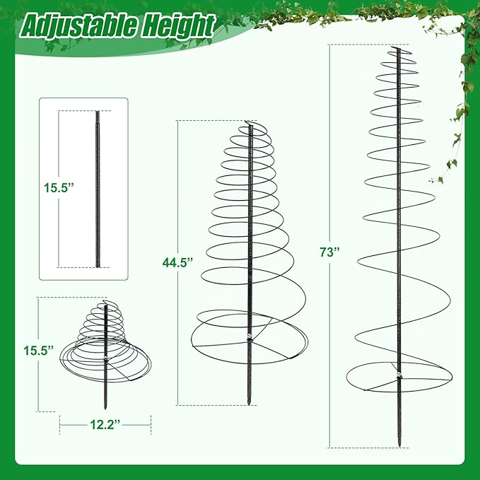 Trellis for Climbing Plants Outdoor, 73inch Tall Plants Trellis Support Metal - Image 4