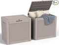 32 Gallon Outdoor Storage Box, Large Resin Deck Box by Unknown