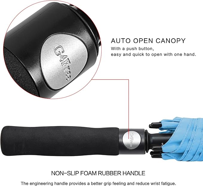 G4Free 47/54/62/68/72 Inch Automatic Open Golf Umbrella Oversize Extra Large - Image 4