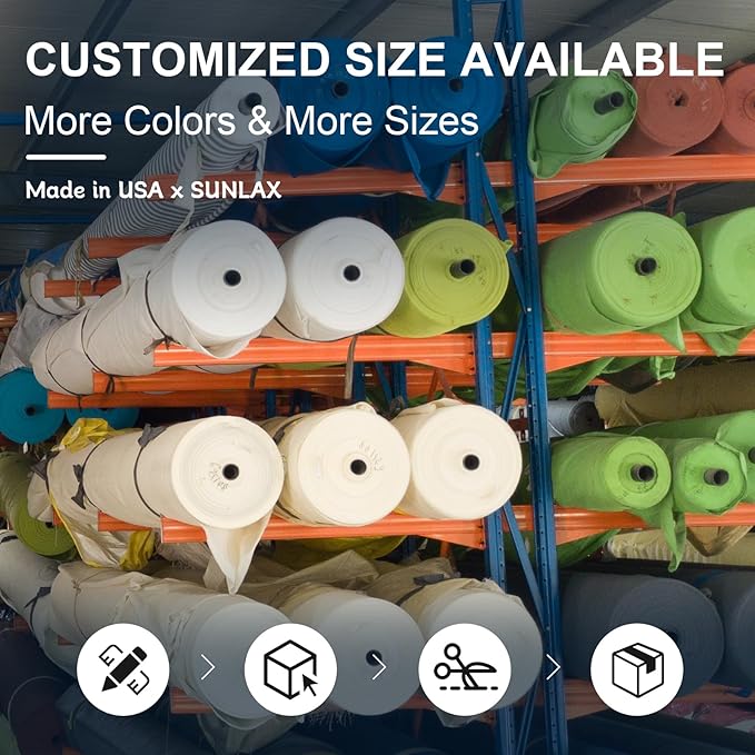 SUNLAX Sun Shade Sail 10' x 15' Dark Grey Rectangle Canopy Sail Shade Cover UV - Image 5