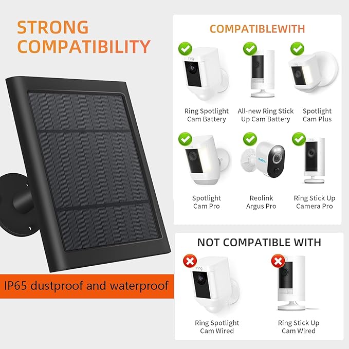 USB-C to Ring Barrel Plug 8Pack 4W Solar Charger - Image 3