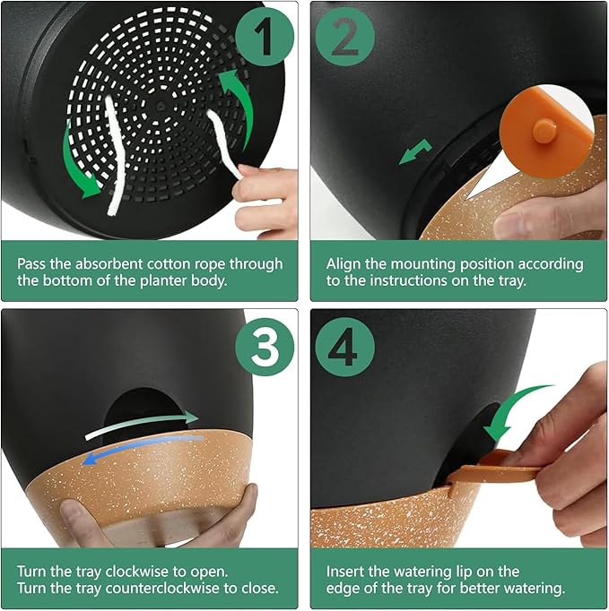 5-Pack Plant Pots with Drainage - Image 4