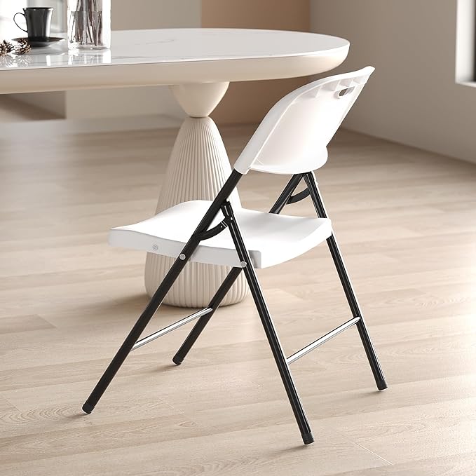 Nazhura 350 Weight Limit Heavy Duty Plastic Folding Chair - Image 4