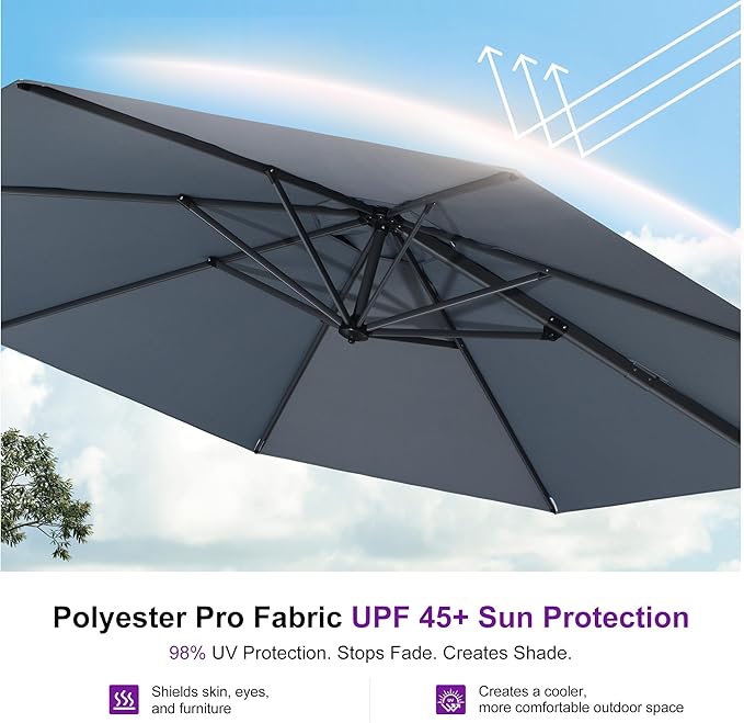 PURPLE LEAF 11 Feet Patio Umbrella - Image 5