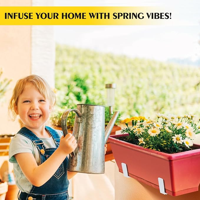 LukLoy Window Planter Box Brackets, 8 Pack Adjustable Heavy Duty Wall Mount - Image 7