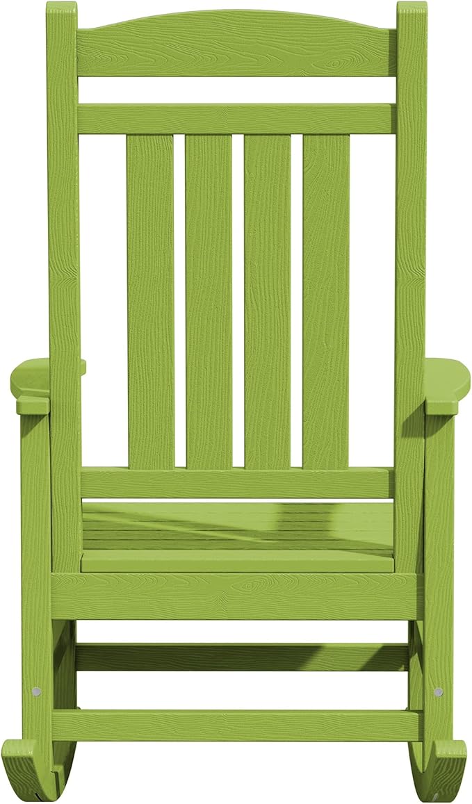 KINGYES Outdoor Rocking Chair Set of 2, High Density Polyethylene Patio Rocking - Image 11