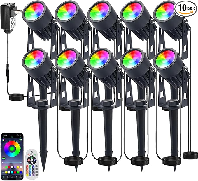 Smart RGB Low Voltage LED Spotlights, APP & Remote Control, Synchronous Dimming by Sathem