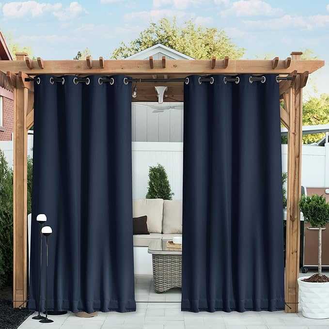 NICETOWN 2 Panels Outdoor Curtains Waterproof by NICETOWN