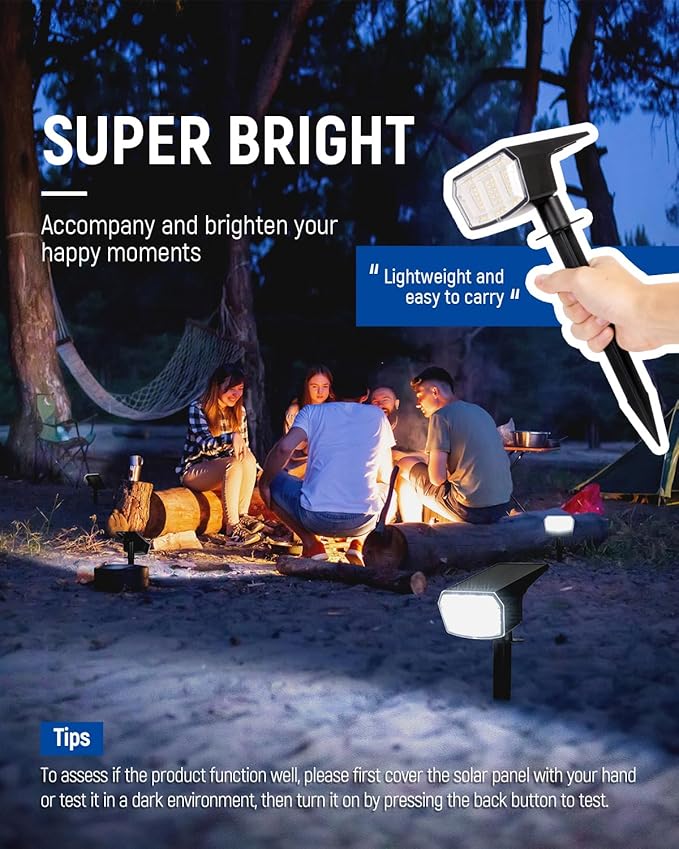 Solar Spot Lights Outdoor IP67 Waterproof 10 Pack, 63 LED 3 Modes Solar - Image 5