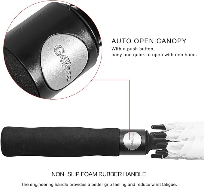 G4Free 47/54/62/68/72 Inch Automatic Open Golf Umbrella Oversize Extra Large - Image 3