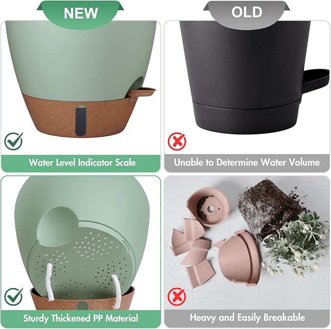 12/10/8 Inch Self Watering Pots - Image 7