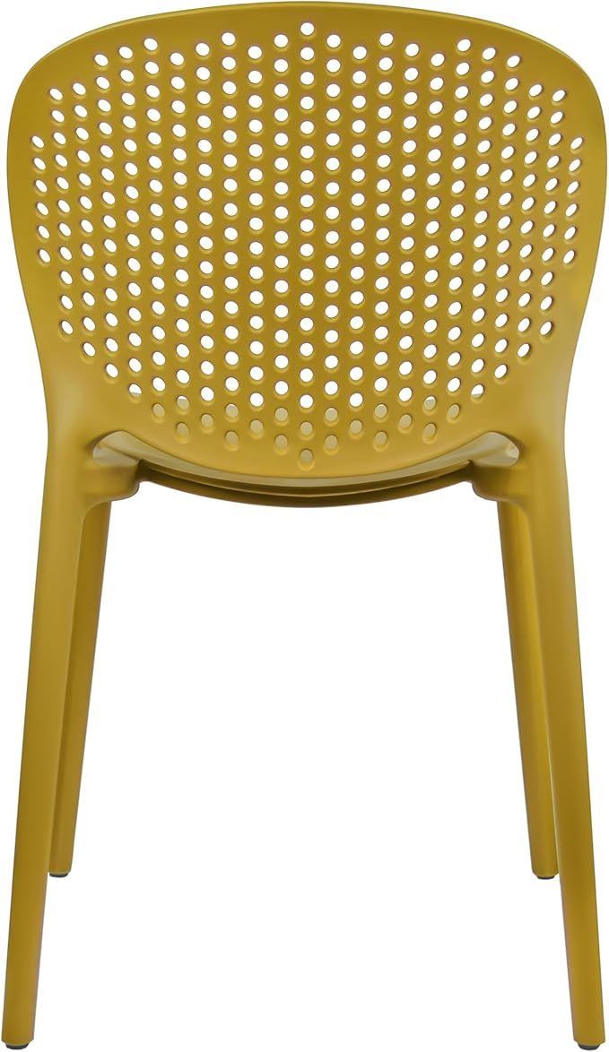2xhome Set of 4 Patio Dining Chairs | Modern Stackable Outdoor Pool Side Chair - Image 8