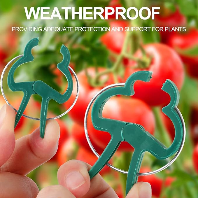 80 Pcs Plant Support Clips, Flower and Vine, Garden Tomato Plant Support Clips - Image 2