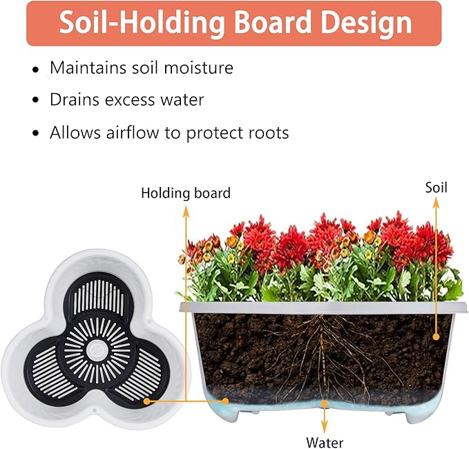 VECELO 7 Tier Vertical Garden Planter, Self Watering Stackable Planters - Image 4