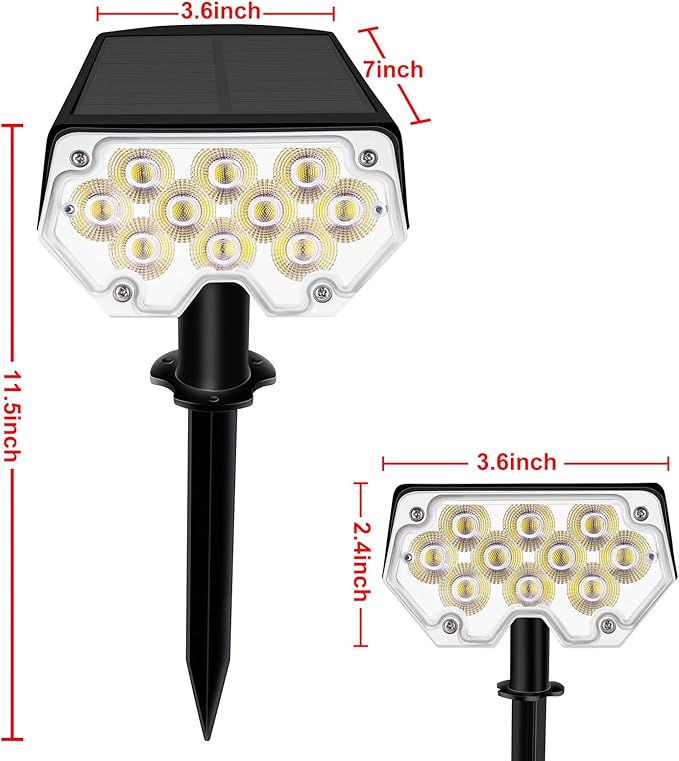 All-New Solar Spot Lights Outdoor Waterproof，20 LEDs Solar Tree Lights - Image 7