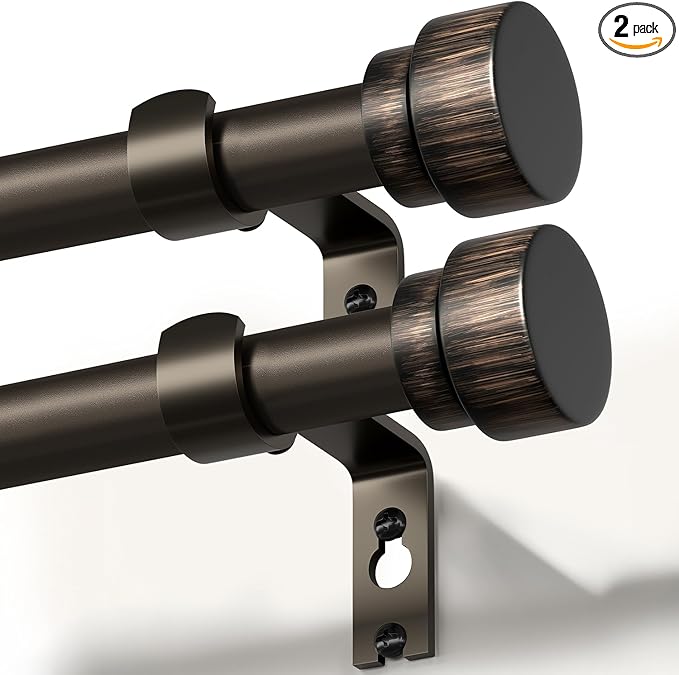 2 Pack Antique Brown Bronze Curtain Rods by Unknown