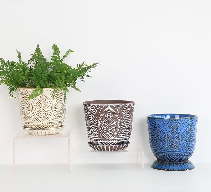 Gepege 6 Inch Ceramic Planter, Plant Pot - Image 4